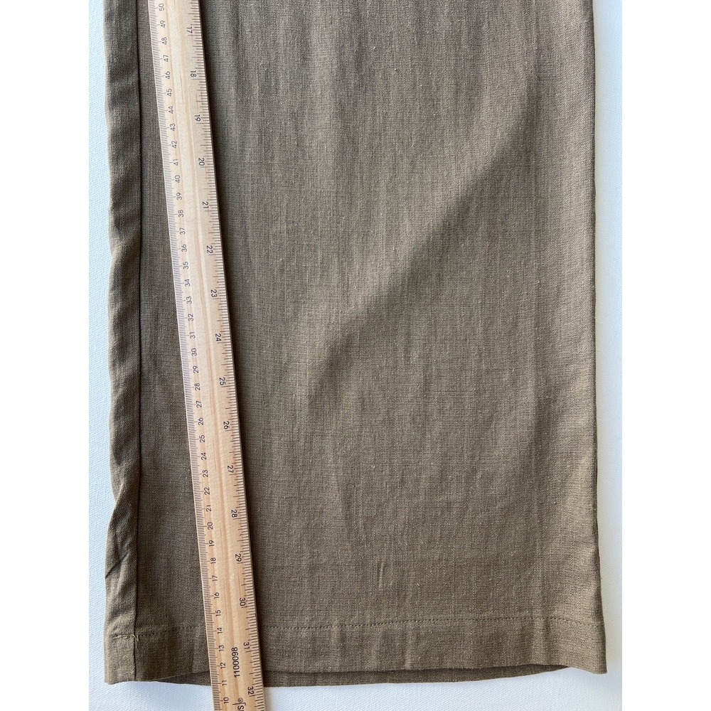 Lucce Paris Pants Womens Tan Linen Blend Wide Leg Ultra Lightweight Airy NWT - Picture 3 of 8